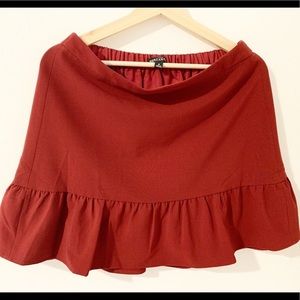 J. Crew Modern Ruffle Skirt red size 8
